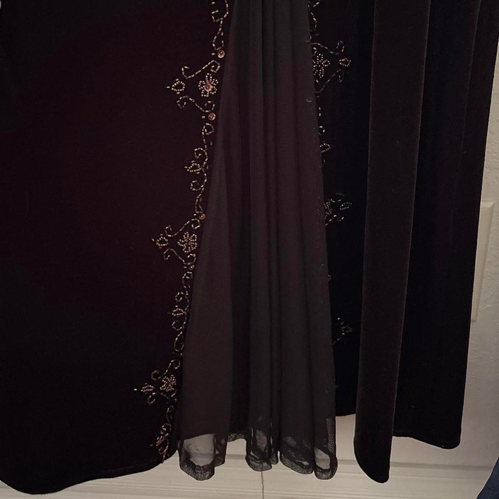 Fairy core 90s Dave and Johnny Maxi chocolate brown maxi dress. - Picture 6 of 11